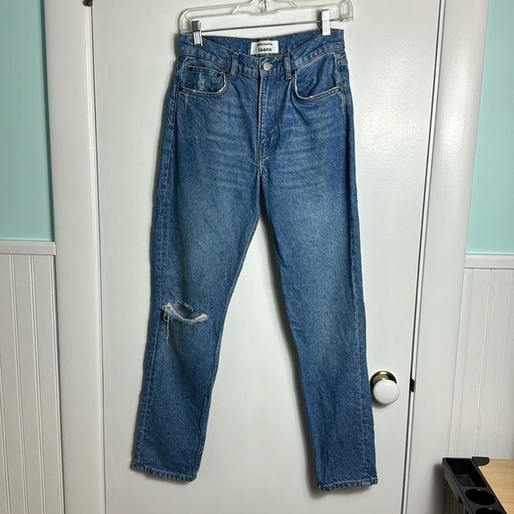 Reformation Julia High Cigarette Jeans Sonoma Destroyed Size 26 - Picture 2 of 13